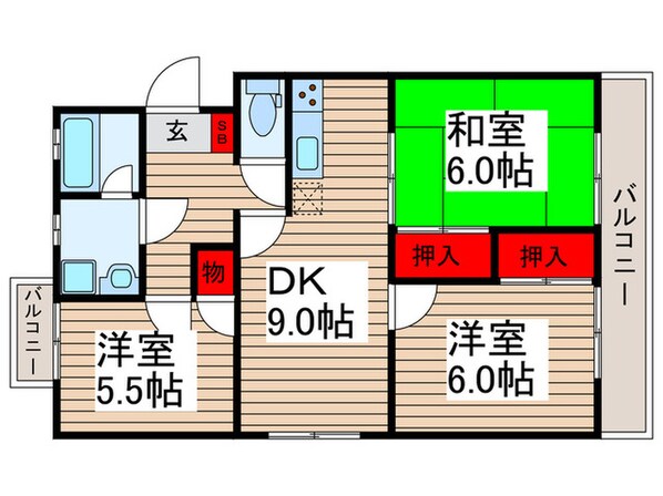 コートビレジの物件間取画像